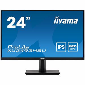 iiyama 24" ETE IPS-panel, 1920x1080, 4ms, 250cd/m², Speakers, VGA, HDMI, DisplayPort, USB-HUB (23,8" VIS)