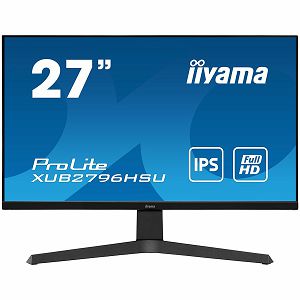 iiyama 27" ETE IPS-panel, 1920x1080,  250 cd/m², 13cm Height Adj. Stand, Speakers, HDMI, DisplayPort, 1ms (MPRT), USB-HUB 2x2.0, Black