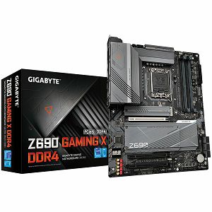 GIGABYTE Mainboard Desktop Z690 GAMING X DDR4 (LGA1700, Intel 12th Gen, 4x DDR4, HDMI, DP, Realtek ALC1220-VB, 2.5GLAN, 1x PCI-E x16 5.0, 2x PCI-E x16 3.0, 4x M.2, 6x SATAIII, 1x USB Type-C 3.2 Gen2x2