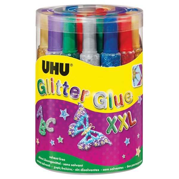 Ljepilo glitter glue 20g pk24 UHU L0180504 sortirano