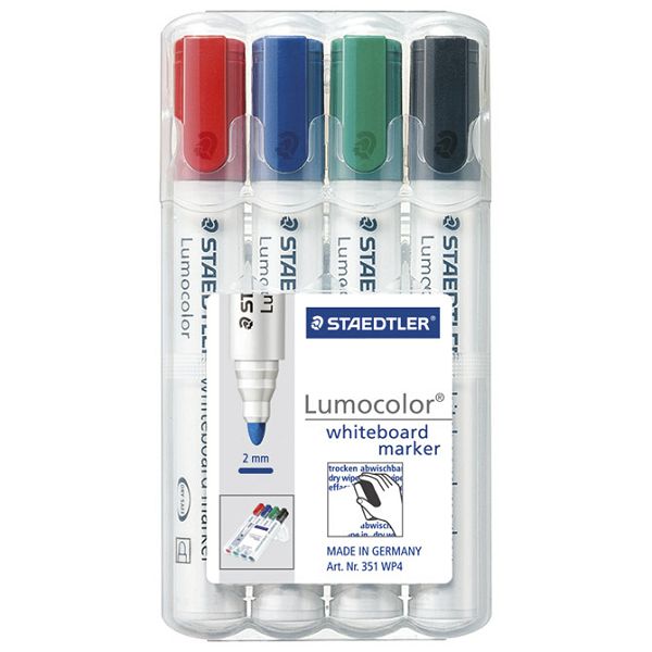 Marker za bijelu ploču 2mm pk4 reciklirani Lumocolor Staedtler 351 WP4