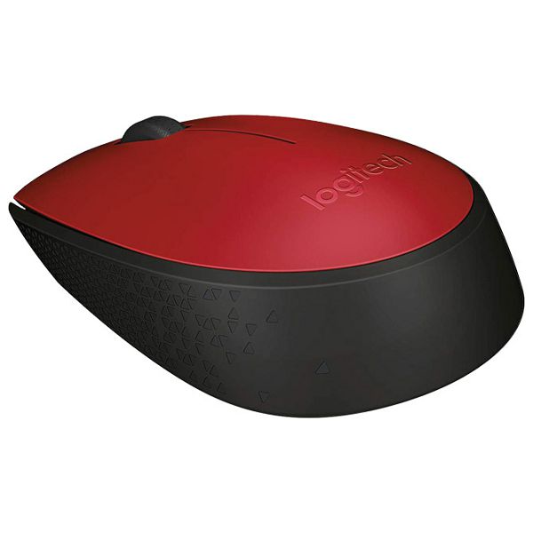 Miš usb 3tipke optički bežični M171 Logitech crveno/crni blister