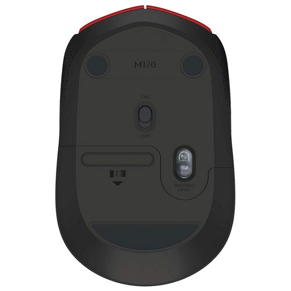 Miš usb 3tipke optički bežični M171 Logitech crveno/crni blister