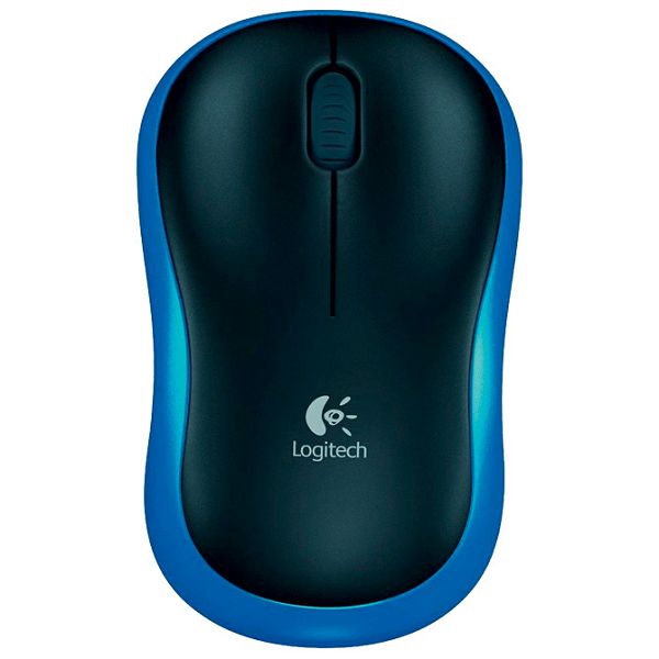 Miš usb 3tipke optički bežični M185 Logitech plavo/crni blister