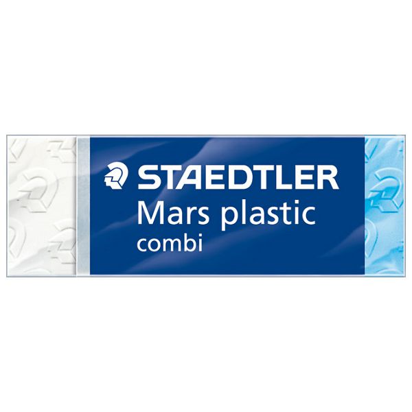 Gumica Mars plastic combi Staedtler 526508 bijela/plava-KOMAD