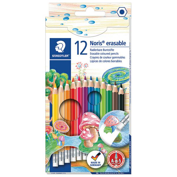 Boje drvene  12boja s gumicom Noris Staedtler 144 50NC12 blister