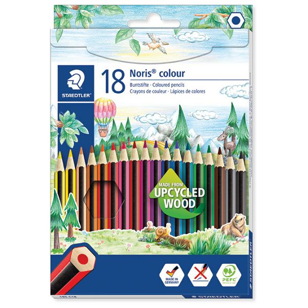 Boje drvene  18boja Noris colour Staedtler 185 C18 blister