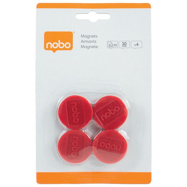 Magnet fi-30mm pk4 Nobo 1901449 crveni blister