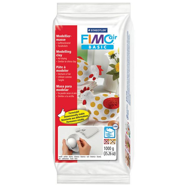 Glinamol 1kg Fimo Air Basic Staedtler 8101-0 bijela