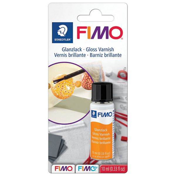 Lak za mase za modeliranje sjajni 10ml Fimo Staedtler 8703 01 BK blister