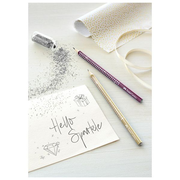 Olovka grafitna B Sparkle pearl Faber-Castell 118214 metalik zlatna