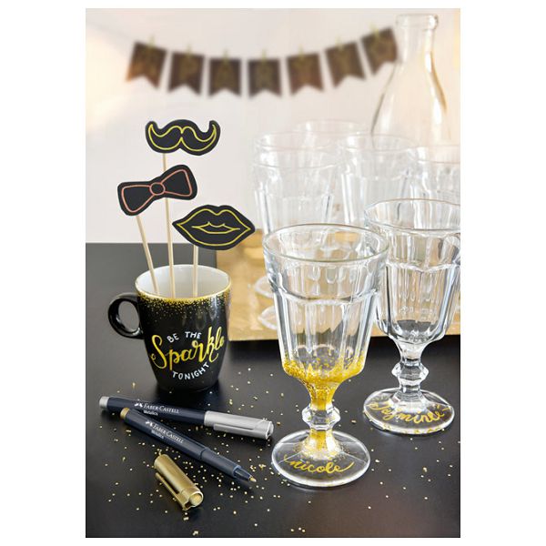 Marker permanentni 1-2 mm Metallic Faber-Castell 160750 metalik zlatni!!