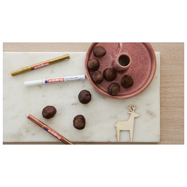 Marker permanentni sjajni lakirajući 0,8 mm Edding 780 zlatni