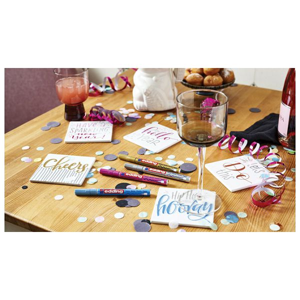 Marker permanentni sjajni lakirajući 0,8 mm Edding 780 zlatni