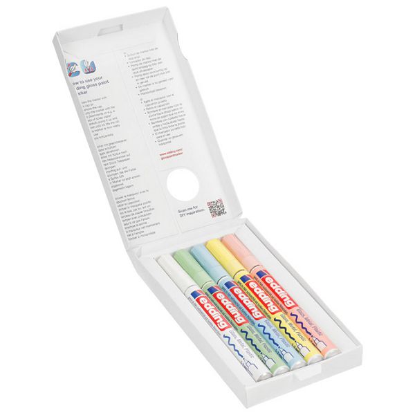 Marker permanentni sjajni lakirajući 1-2 mm Edding 751/5boja pastel blister