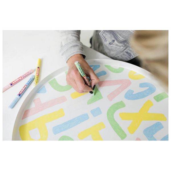 Marker permanentni sjajni lakirajući 1-2 mm Edding 751/5boja pastel blister