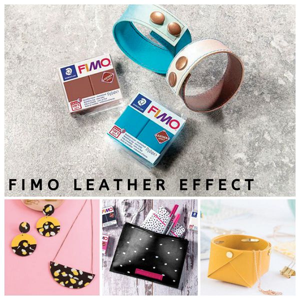 Masa za modeliranje   57g Fimo Effect Leather-effect Staedtler 8010-229 fuksija 