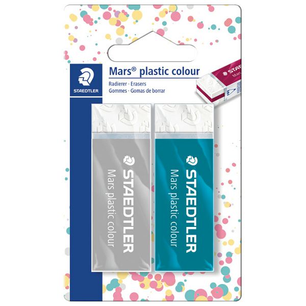 Gumica Mars plastic colour pk2 Staedtler 52650E1BK2 blister!!