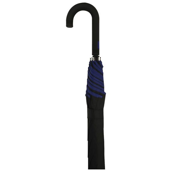 Kišobran automatik s gumiranom ručkom H-1001 Kumulus crno/plavi