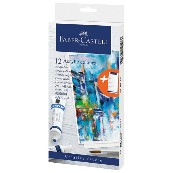 Boja akrilna  20ml pvc tuba 12boja Faber-Castell 379212 blister