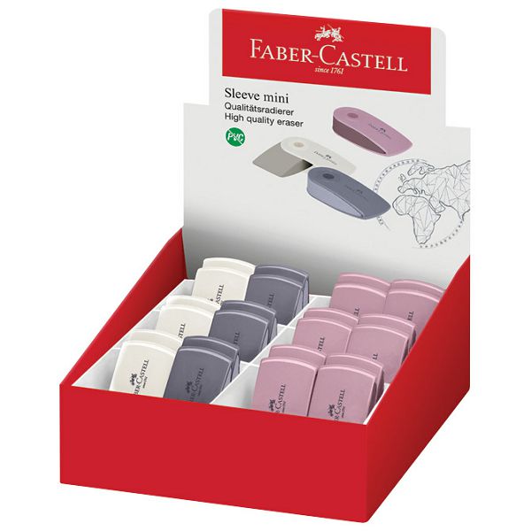 Gumica plastična Sleeve Mini Faber-Castell 182434 sortirano