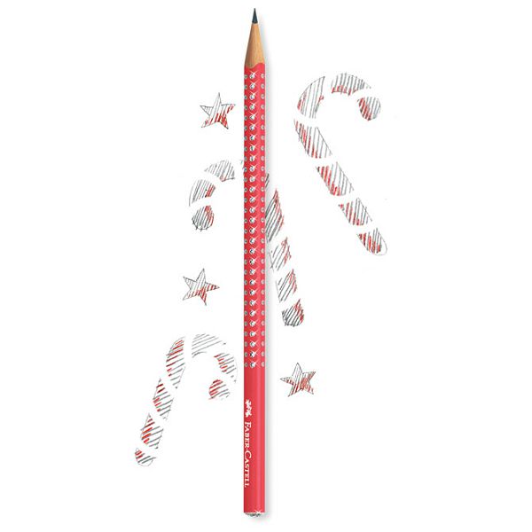 Olovka grafitna B Sparkle Faber-Castell 118240 crvena