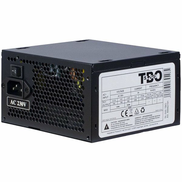 INTER-TECH Power Supply SL-500 TBO, 500W, 120mm fan