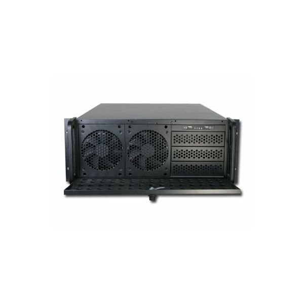 Chassis INTER-TECH IPC 4U-4129L, 4U Rack-Mountable, 1x ATX, 7 slots, USB2.0, Aluminium, PSU optional, Air Filters, With Door, Black