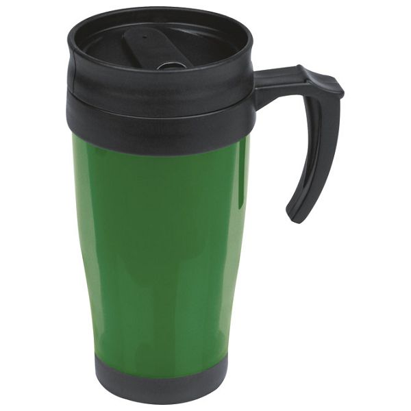 Šalica termo 400ml pvc metalik zelena