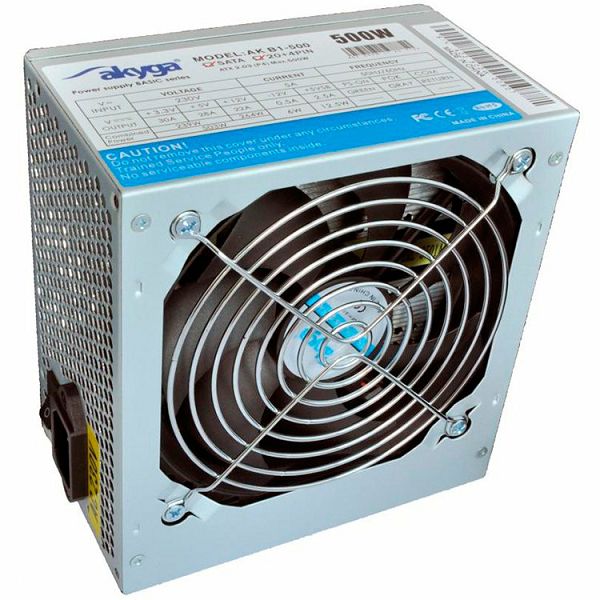 Power Supply AKYGA AK-B1-500 Basic 500W, DC 3.3/5/±12V, 1x120, w/o power cord