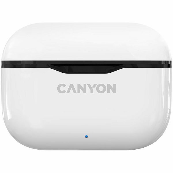 Canyon TWS-3 Bluetooth headset, with microphone, BT V5.0, Bluetrum AB5376A2, battery EarBud 40mAh*2+Charging Case 300mAh, cable length 0.3m, 62*22*46mm, 0.046kg, White