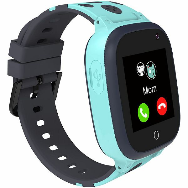 Kids smartwatch, 1.44 inch colorful screen,  GPS function, Nano SIM card, 32+32MB, GSM(850/900/1800/1900MHz), 400mAh battery, compatibility with iOS and android, Blue, host: 52.9*40.3*14.8mm, strap: 2