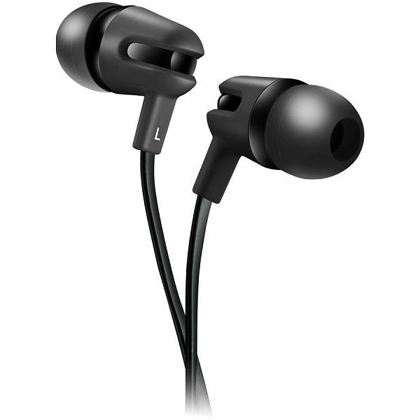 CANYON SEP-4 Stereo earphone with microphone, 1.2m flat cable, Black, 22*12*12mm, 0.013kg