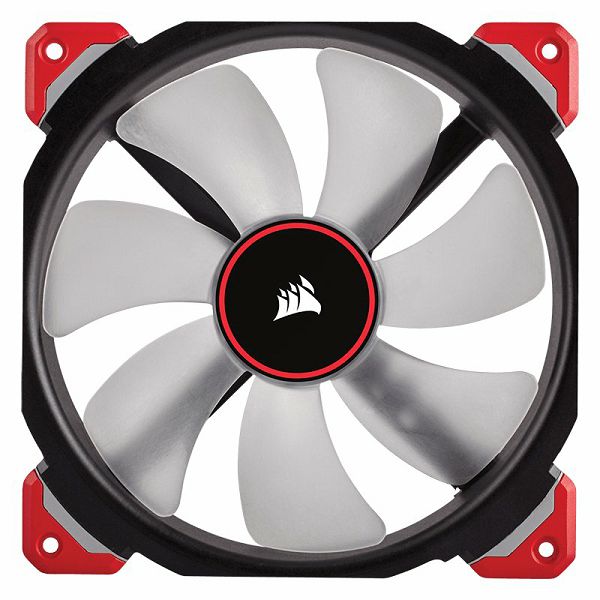 Corsair ML140 Pro LED, Red, 140mm Premium Magnetic Levitation Fan