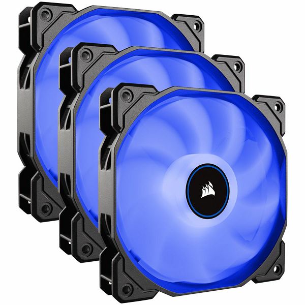 Corsair AF120 LED Low Noise Cooling Fan, Triple Pack - Blue