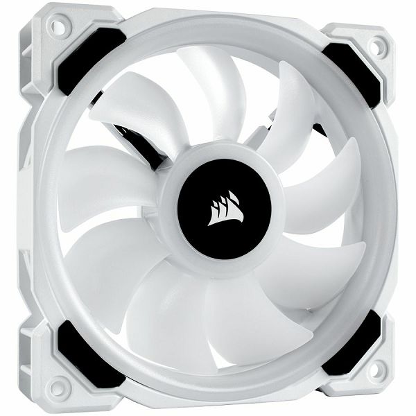 Corsair LL Series, LL120 RGB White, 120mm Dual Light Loop RGB LED PWM Fan, Single Pack