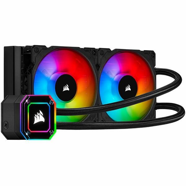 Corsair iCUE H100i ELITE CAPELLIX, 240mm Radiator, Dual 120mm ML RGB Fans, Software Control