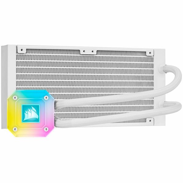 CORSAIR iCUE H100i ELITE CAPELLIX WHITE, 240mm Radiator, Liquid CPU Cooler