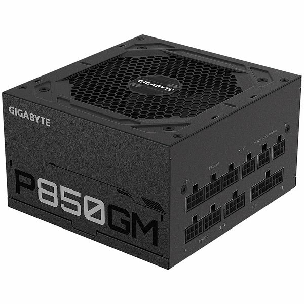 GIGABYTE P850GM Power Supply 850W, Modular, 80 PLUS Gold, Japanese capacitors, 120mm smart control fan, EU plug