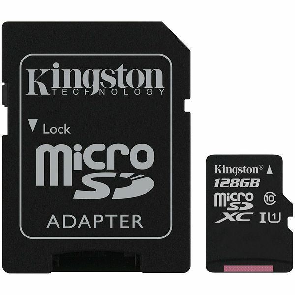 Kingston 128GB microSDXC Canvas Select Plus 100R A1 C10 Card + ADP EAN: 740617298703