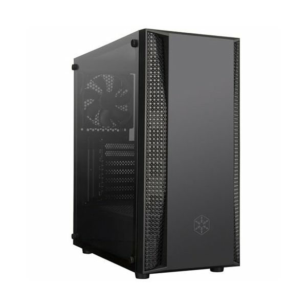 SilverStone FARA B1 Tower ATX Gaming Computer Case, Aggressive intake high Airflow Performance,  Full Tempered Glass, black