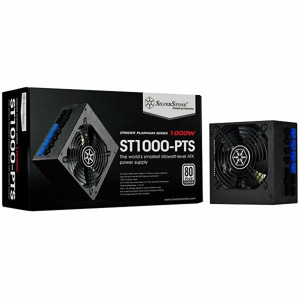 SilverStone Strider Platinum Series, 1000W 80 Plus Platinum ATX PC Power Supply, Low Noise 120mm, 100% modular, FF122 magnetized fan filter