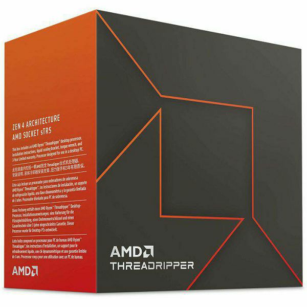 AMD CPU Desktop Ryzen Threadripper 7980X (64C/128T,5.1GHz Max,321MB,350W,SP6) box